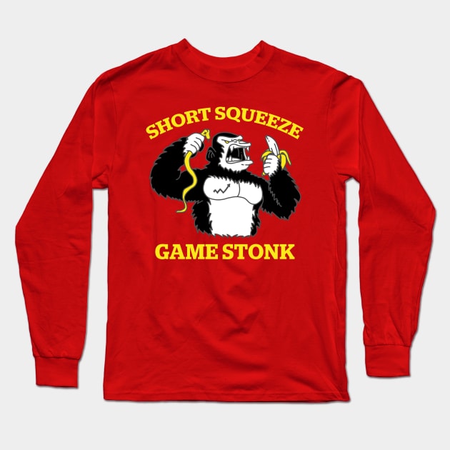 Short Squeeze Game Stonk Long Sleeve T-Shirt by iamrobman